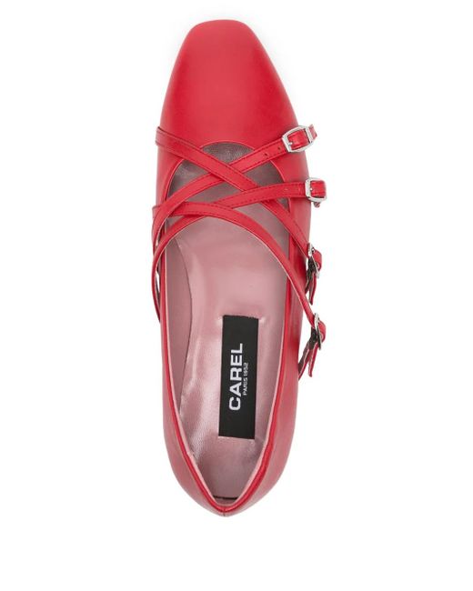 CAREL PARIS Red Eloise Ballet Flats