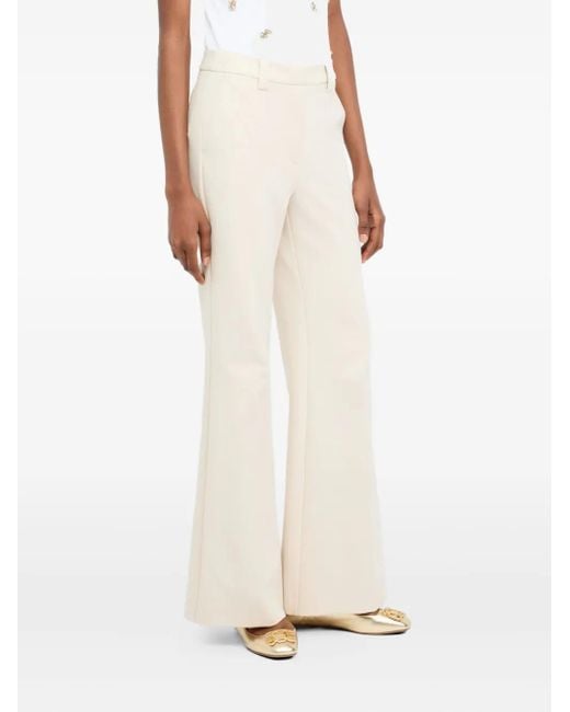 Liu Jo White Flared-Leg Trousers