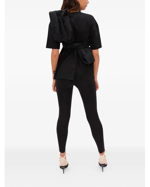 Area Black Taffeta-Knot T-Shirt