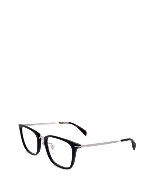 David Beckham White Square-Frame Glasses for men