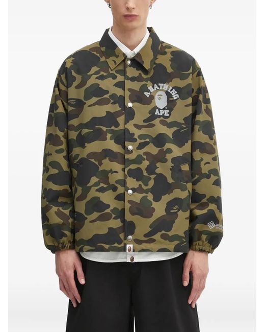 Chaqueta con motivo militar A Bathing Ape de hombre de color Green