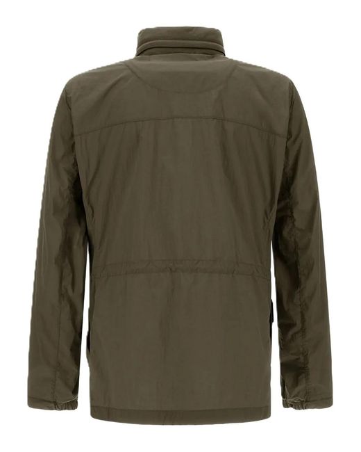 Herno Green Button-Down Jacket for men