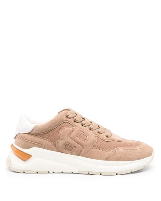 Boss Pink Logo-Patch Sneakers
