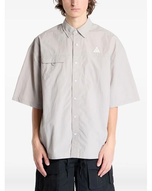 Nike White Chemise Acg Orb Weaver À Manches Courtes for men