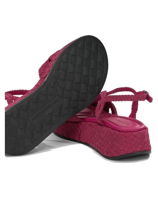 Toni Pons Purple Woven Platform Sandals
