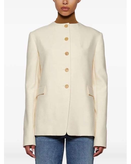 Khaite Natural Jameson Button Jacket