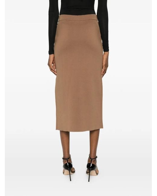 AROVESCIO Brown Midi Skirt