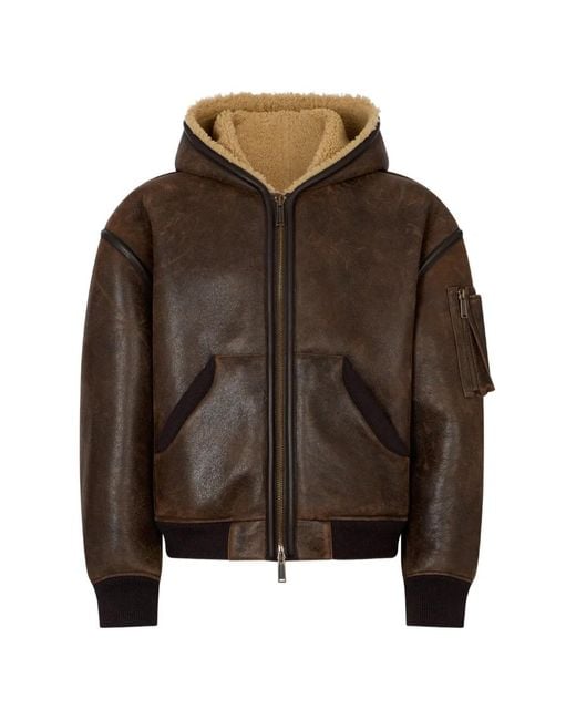 DSquared² Brown Veste Bomber 80's for men