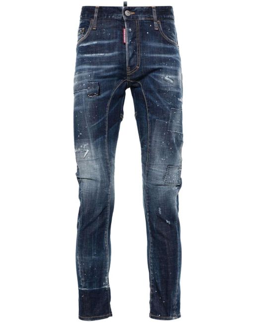 DSquared² Tidy Biker Skinny-Jeans in Blue für Herren