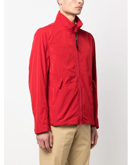 Aspesi Red High-Neck Zip-Up Jacket for men