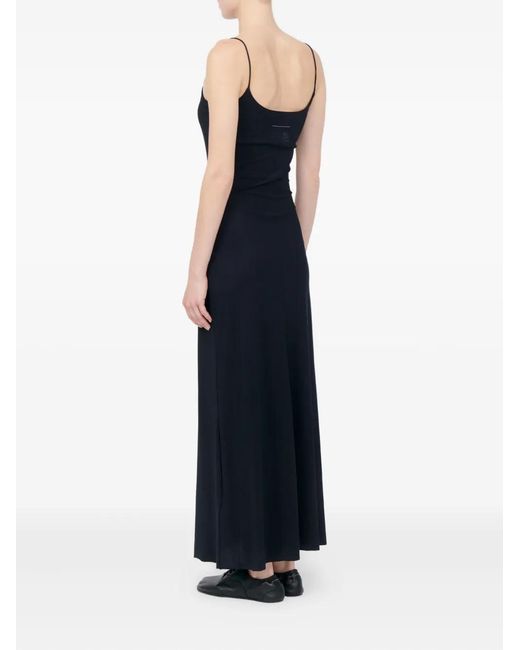MM6 by Maison Margiela Black Spaghetti-Strap Maxi Dress