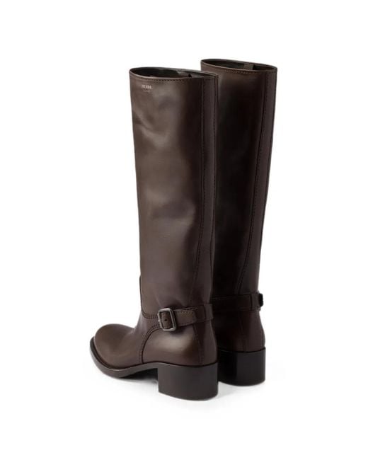 Prada Black Leather Boots