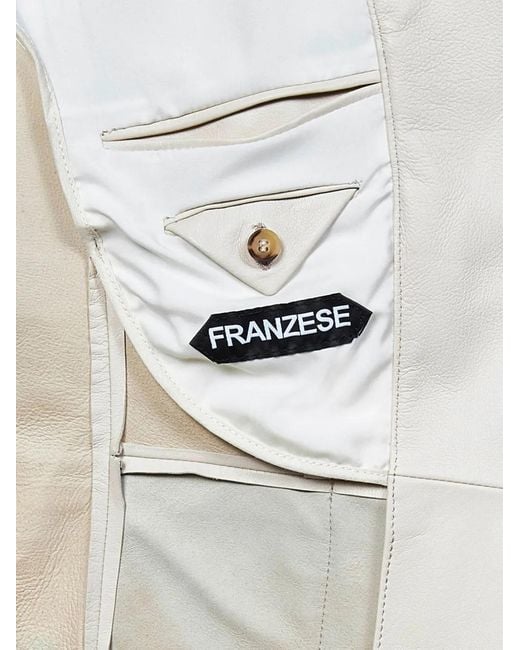 Franzese Collection Natural Single-Button Patch-Pocket Blazer for men