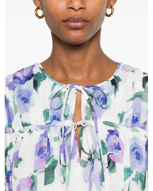 Aje. Blue Clover Blouse