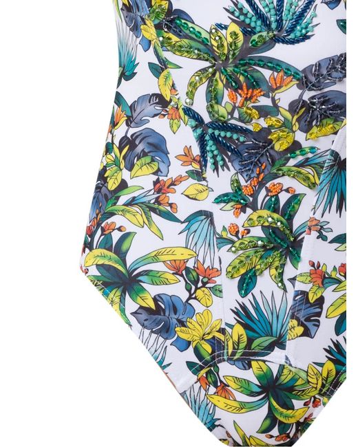 Amir Slama Green Printed Swimsuit