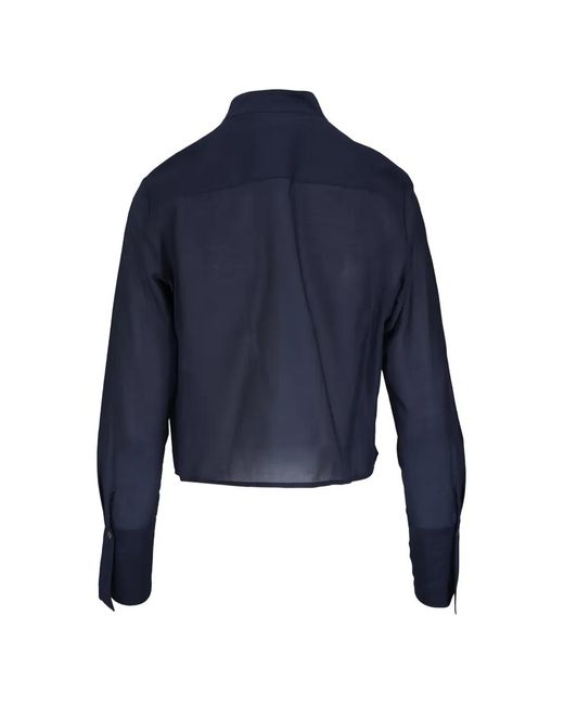 Twp Blue Ruffled Blouse