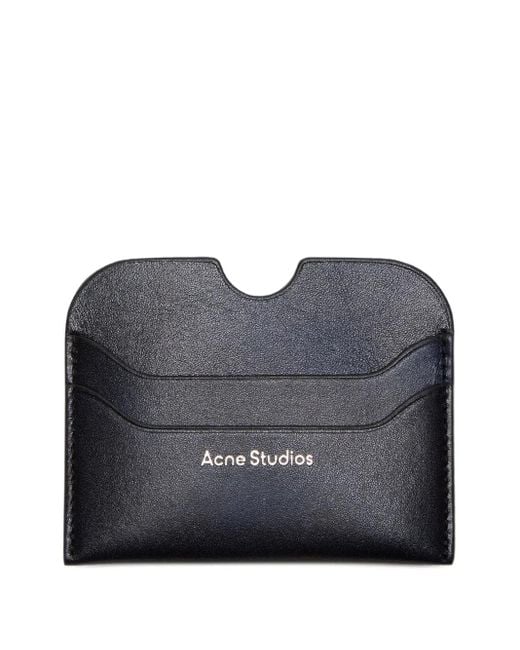 Acne Leren Pasjeshouder in het Gray