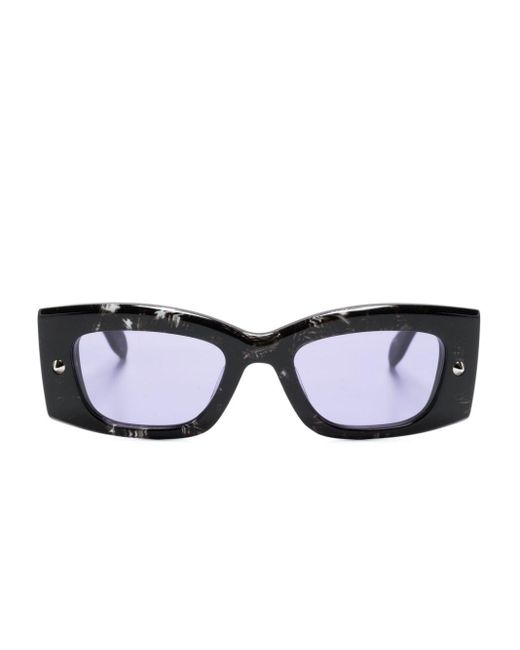 Alexander McQueen Blue Bold Logo-print Sunglasses for men