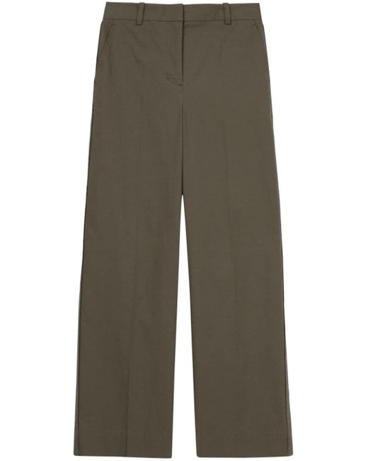 3.1 Phillip Lim Green Distressed Wide-leg Trousers