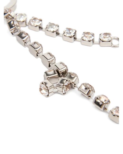 MM6 by Maison Margiela White Polish-Finish Drop Earrings
