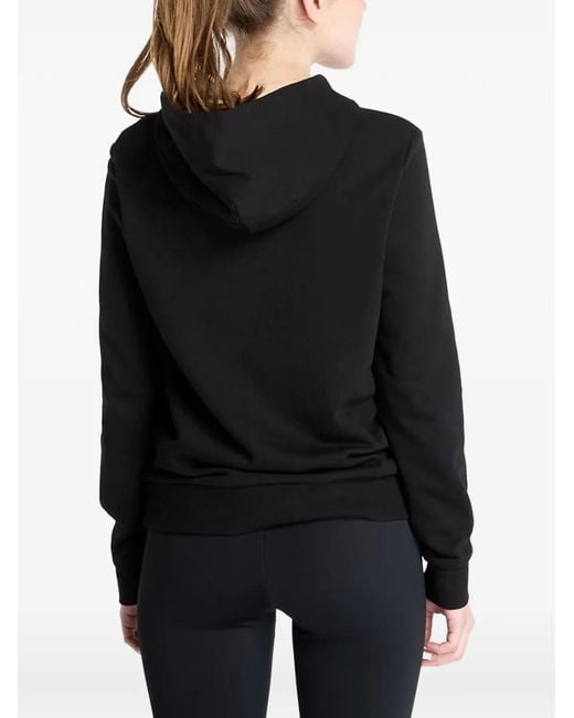 EA7 Black Rhinestone-Logo Hoodie