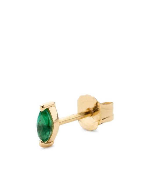 We by WHITEbIRD Metallic 18K Marquise Emerald Earring