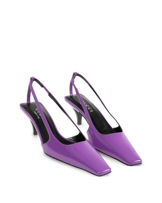 Gucci Purple Slingback Pumps