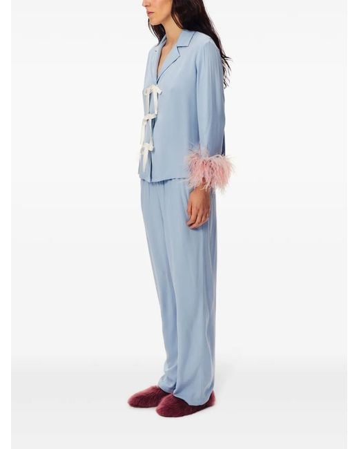 Sleeper Blue The Bow Pyjama Set