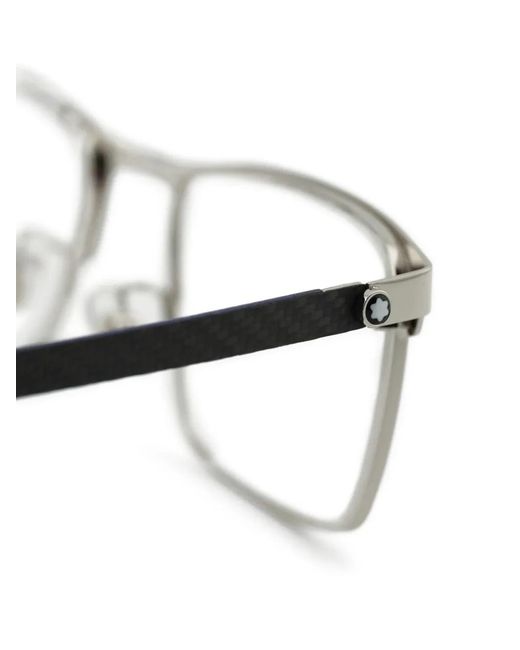 Montblanc White Rectangle-Frame Glasses for men