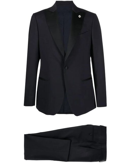 Lardini Blue Single-Breasted Two-Piece Suit for men
