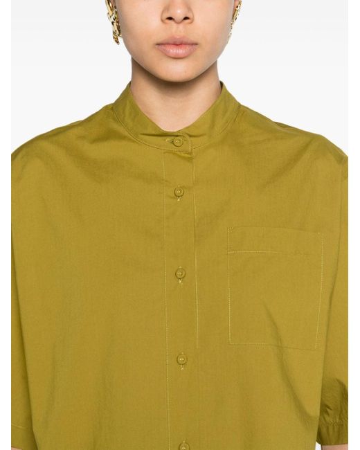 Forte Forte Yellow Cropped Short-sleeve Shirt