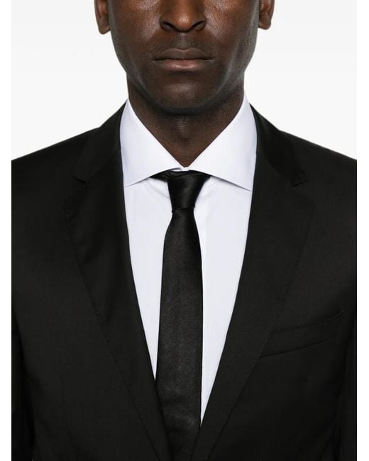 Boss Black Notched-Lapel Single-Breasted Suit for men
