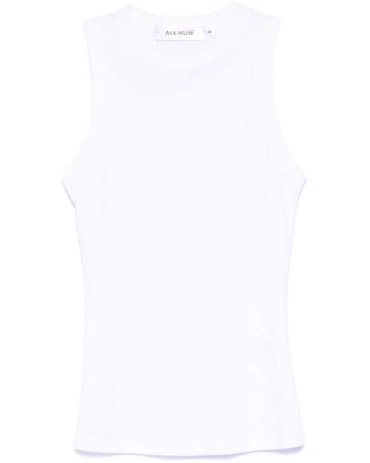 AYA MUSE リブ タンクトップ White