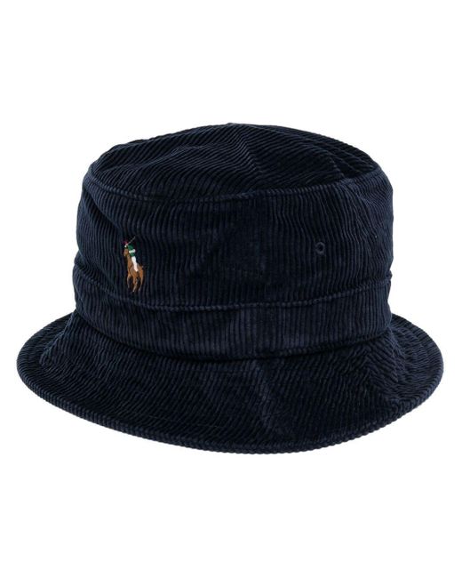 Polo Ralph Lauren Embroideredlogo Corduroy Fedora Hat in Blue for Men