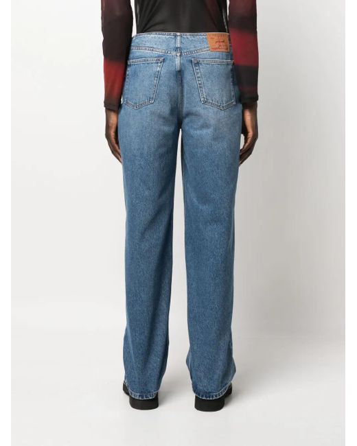 Y. Project Blue Y Belt Arc Straight-leg Jeans for men