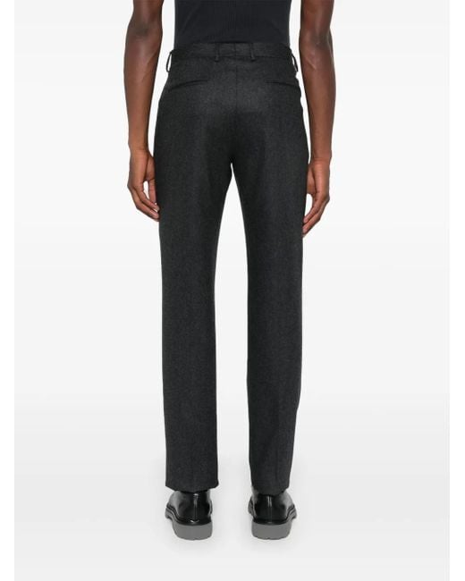 Tagliatore Black Wool Trousers for men