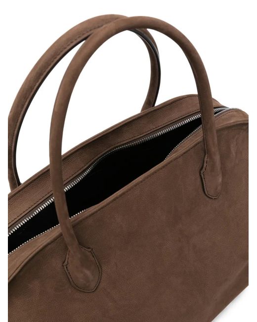 The Row Brown Margaux Suede Tote Bag