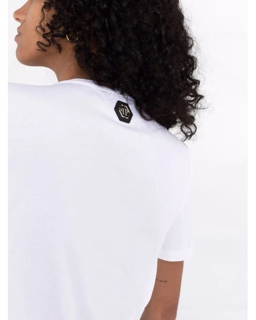 Philipp Plein Gray Logo-Print Short-Sleeve T-Shirt