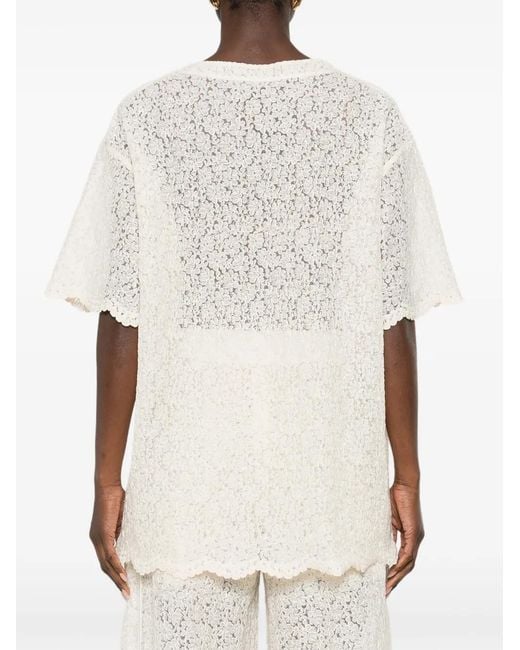 Ermanno Scervino Gewelfde Top in het White