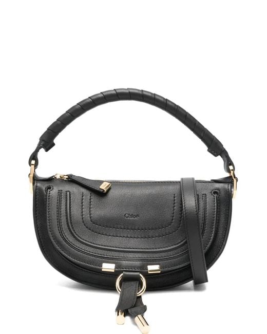 Chloé Black Chloã Marcie Leather Shoulder Bag