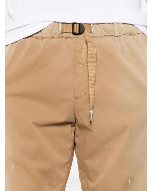 White Sand White Greg F Belted Trousers for men
