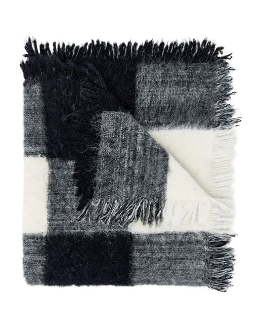 Proenza Schouler チェック フリンジ スカーフ Black