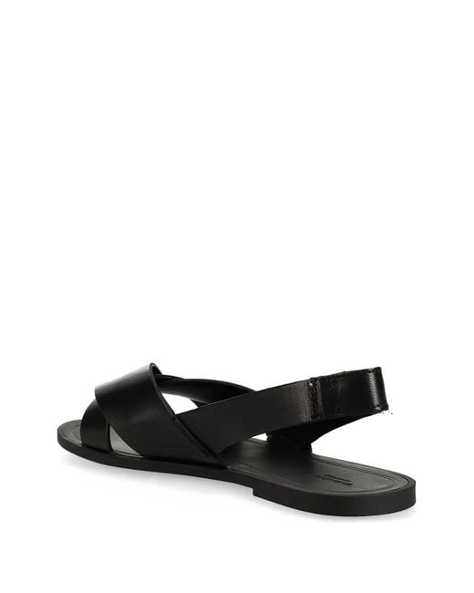 Vagabond Black Tia 2 Crossover Strap Sandals