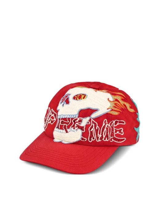 Supreme Red Wfst 6-Panel Cap for men
