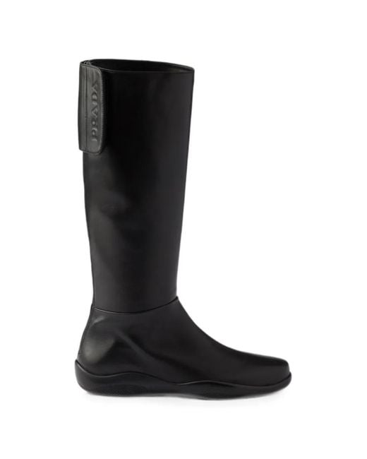 Prada Black Toblach Nappa Leather Boots