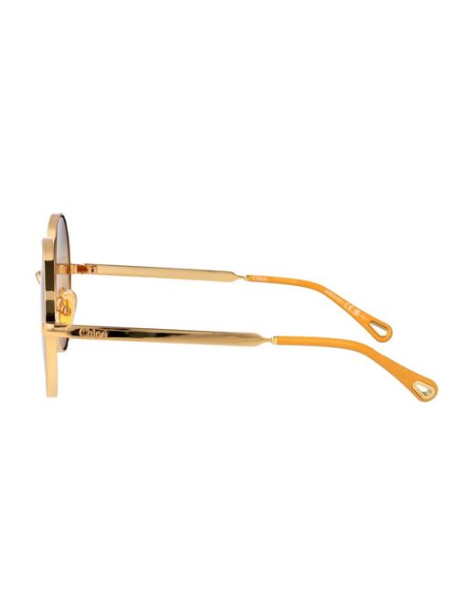 Chloé Brown Aly Round-Frame Sunglasses