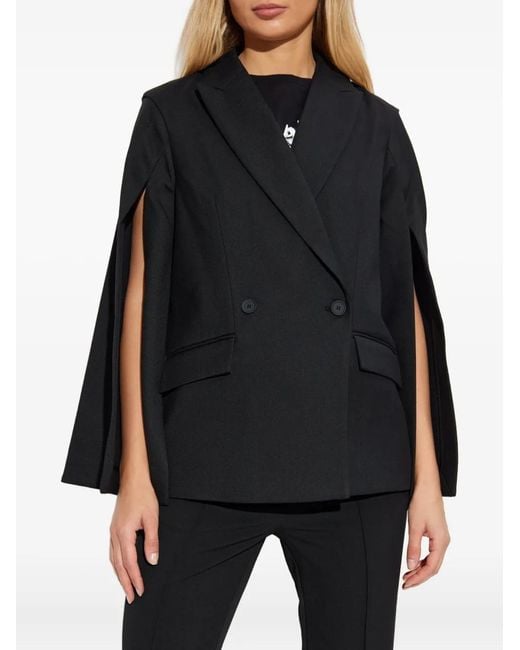 AllSaints Black Double-Breasted Blazer