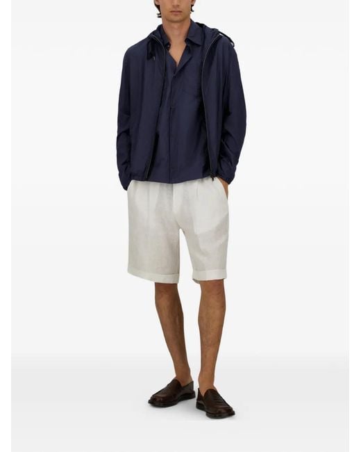 Herno Blue Ripstop Shirt Jacket for men
