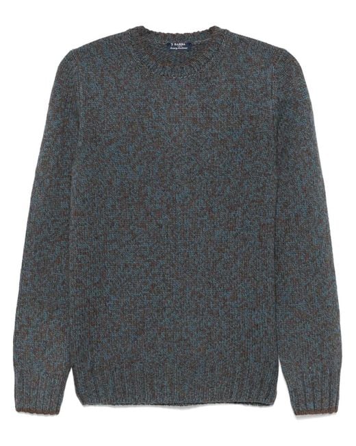 Barba Napoli Gray Virgin Wool Sweater for men