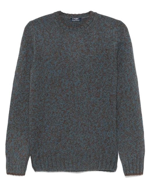 Barba Napoli Gray Virgin Wool Sweater for men